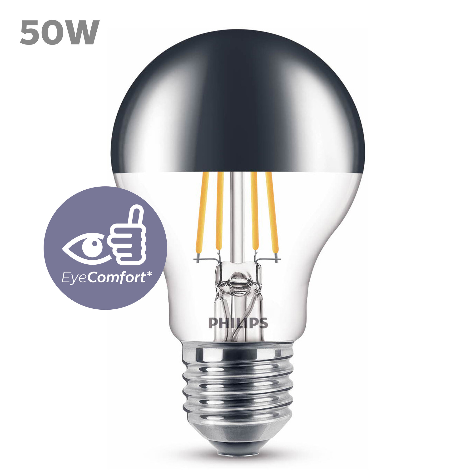 Philips LED standard ampoule dimmable - E27 7,2W 650lm 2700K 230V